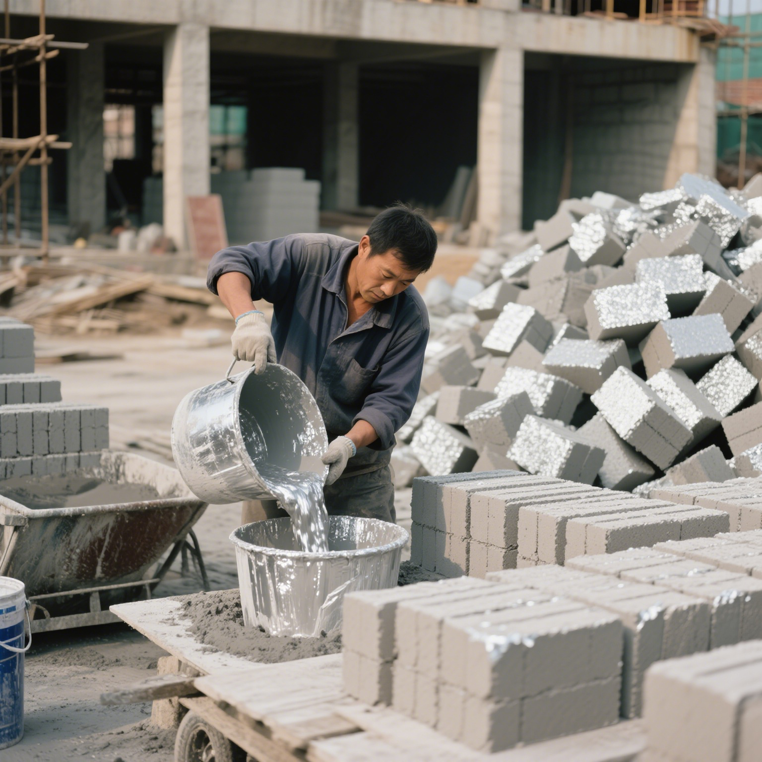 Aerated brick AAC aluminum paste